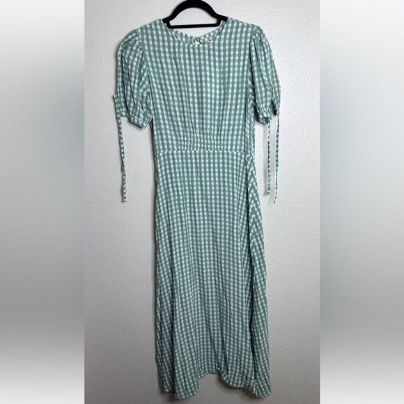 Faithful The Brand BRIDA MIDI DRESS KIVOTOS CHECK PRINT Size 4 NWT - Picture 1 of 4